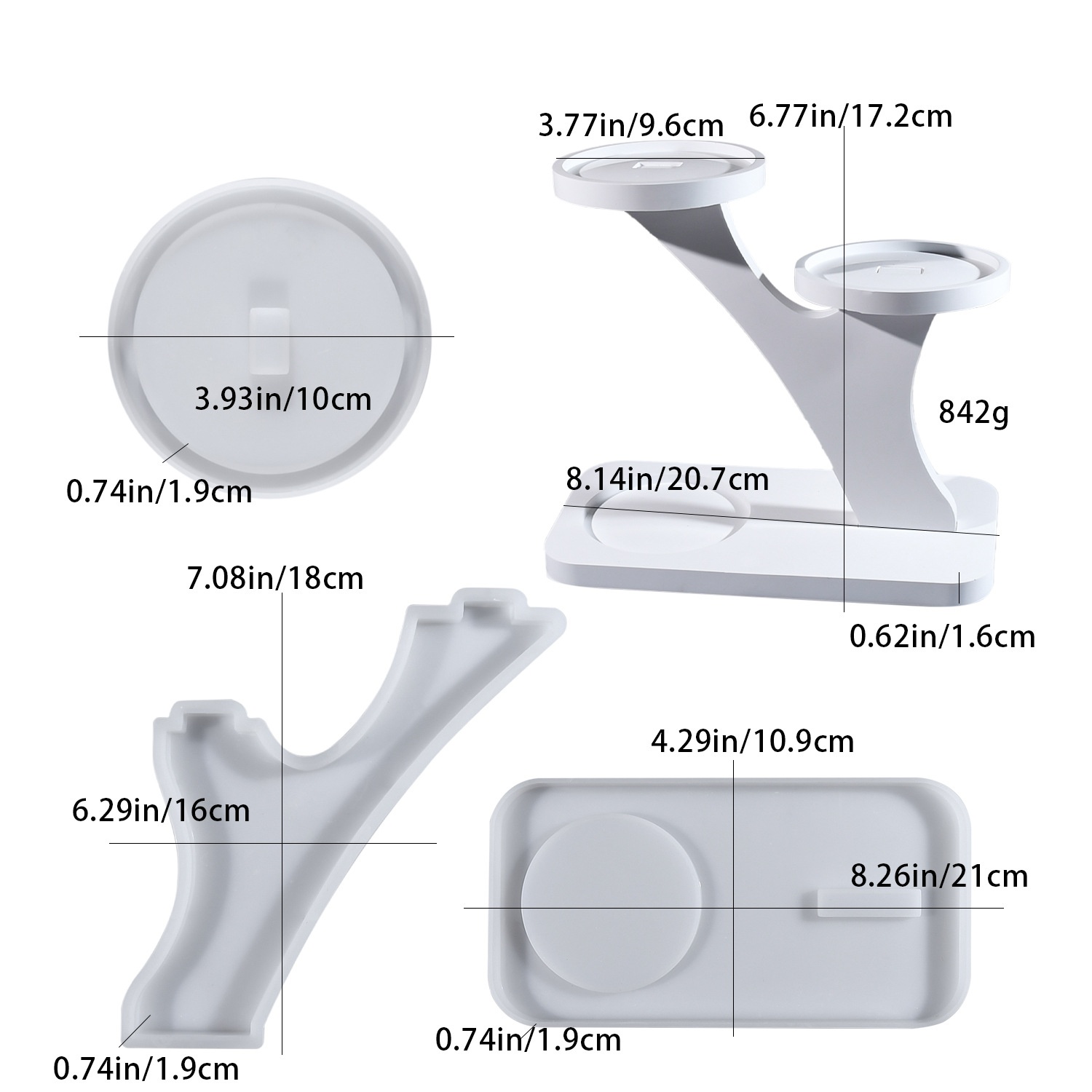 Candle Making Moulds - قالب سيليكون لعمل حامل شموع من