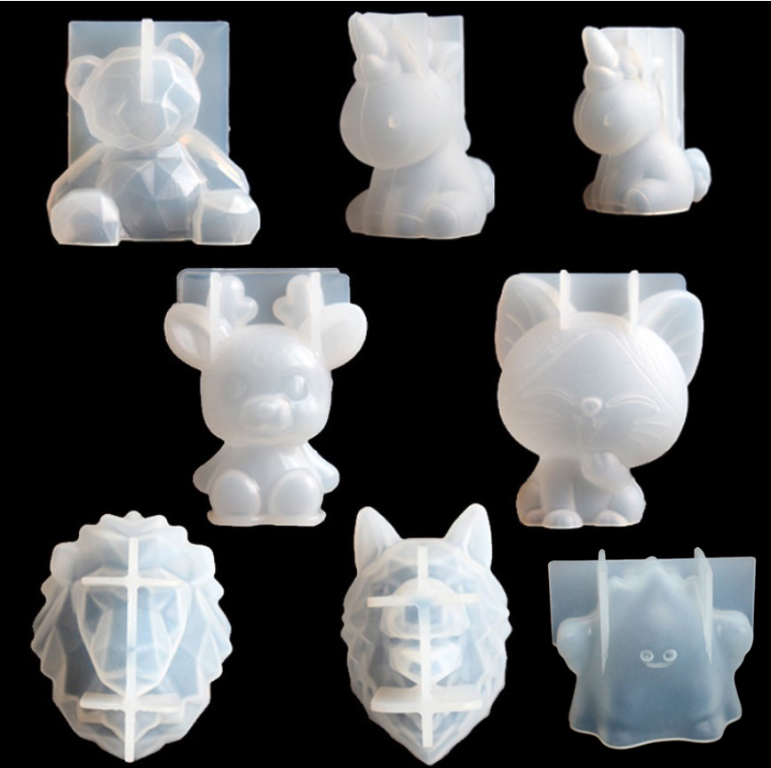 Candle Making Moulds - شفافة يونيكورن سيليكون راتنجات الايبوكسي قوالب