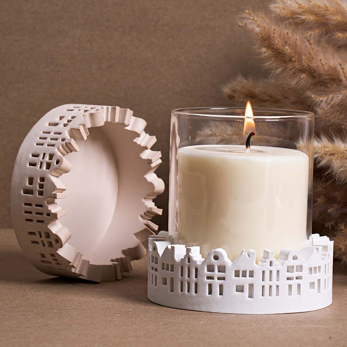 جوفاء جولة منزل شمعة حامل قالب - مراجعة Kraft Box Candle وسعره