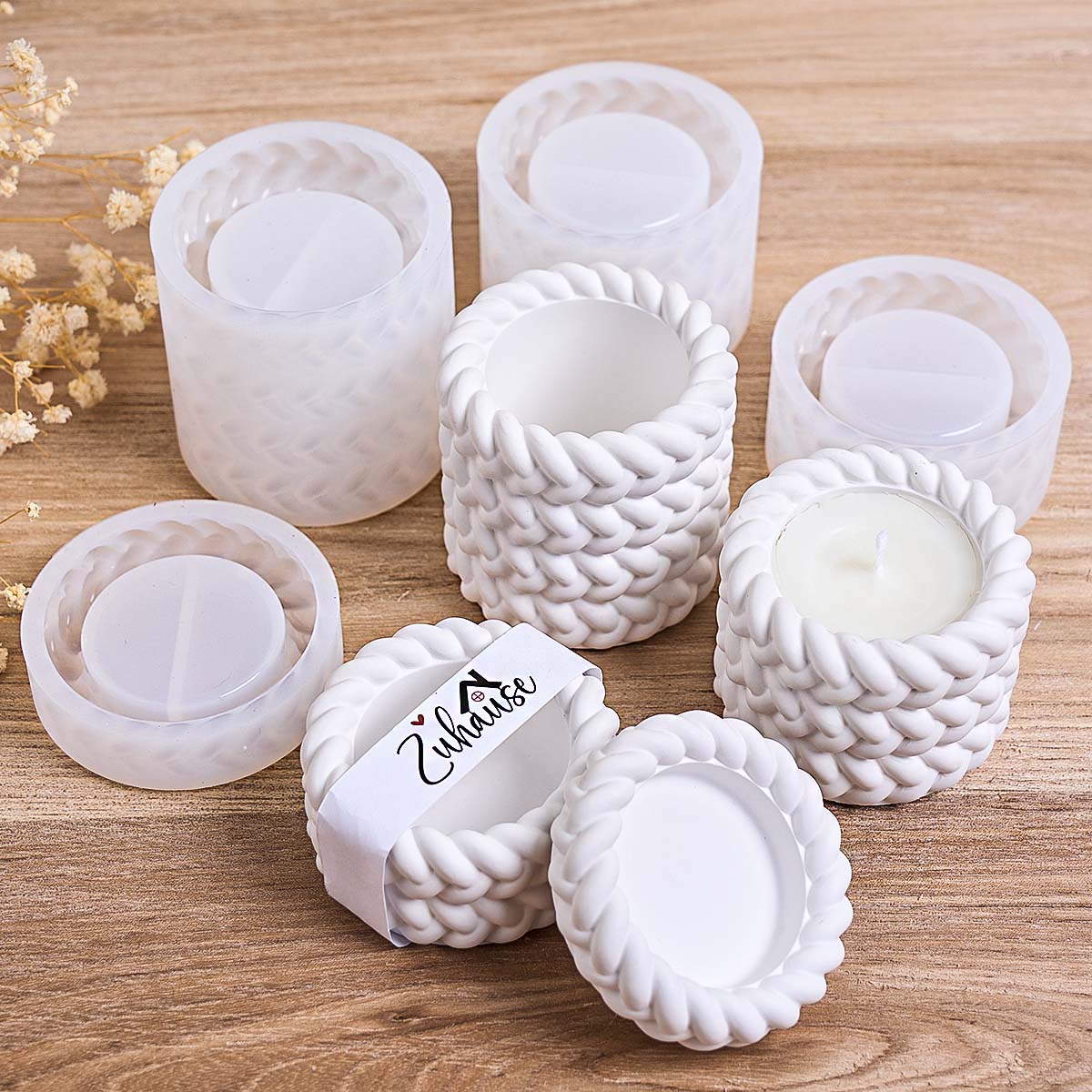 المنسوجة شمعة جرة قالب من السي - مراجعة Kraft Box Candle وسعره