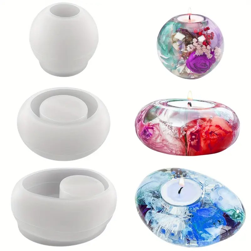 Tealight شمعة حامل الراتنج قال - مراجعة Candle Making Moulds وسعره