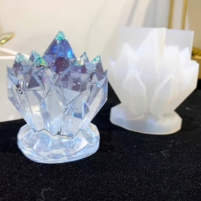 1pcCrystal العنقودية الزخرفية  - مراجعة Candle Making Moulds وسعره