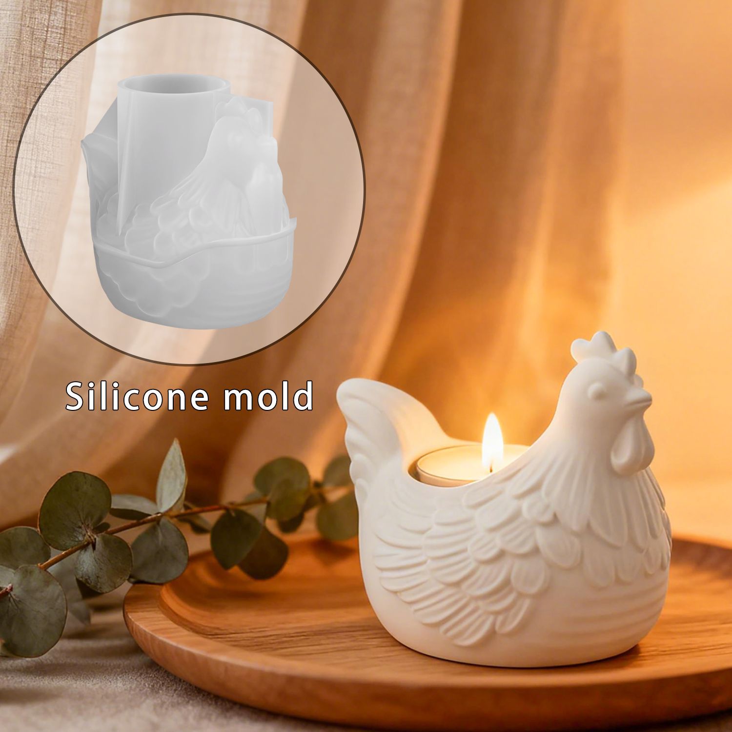 DIY 3D ليتل الدجاج شمعة حامل ا - مراجعة Candle Making Moulds وسعره