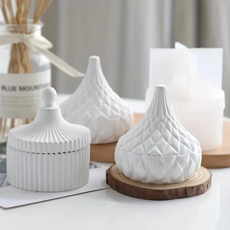 قطعتان من قوالب السيليكون لصنع - مراجعة Candle Making Jars With Lids وسعره
